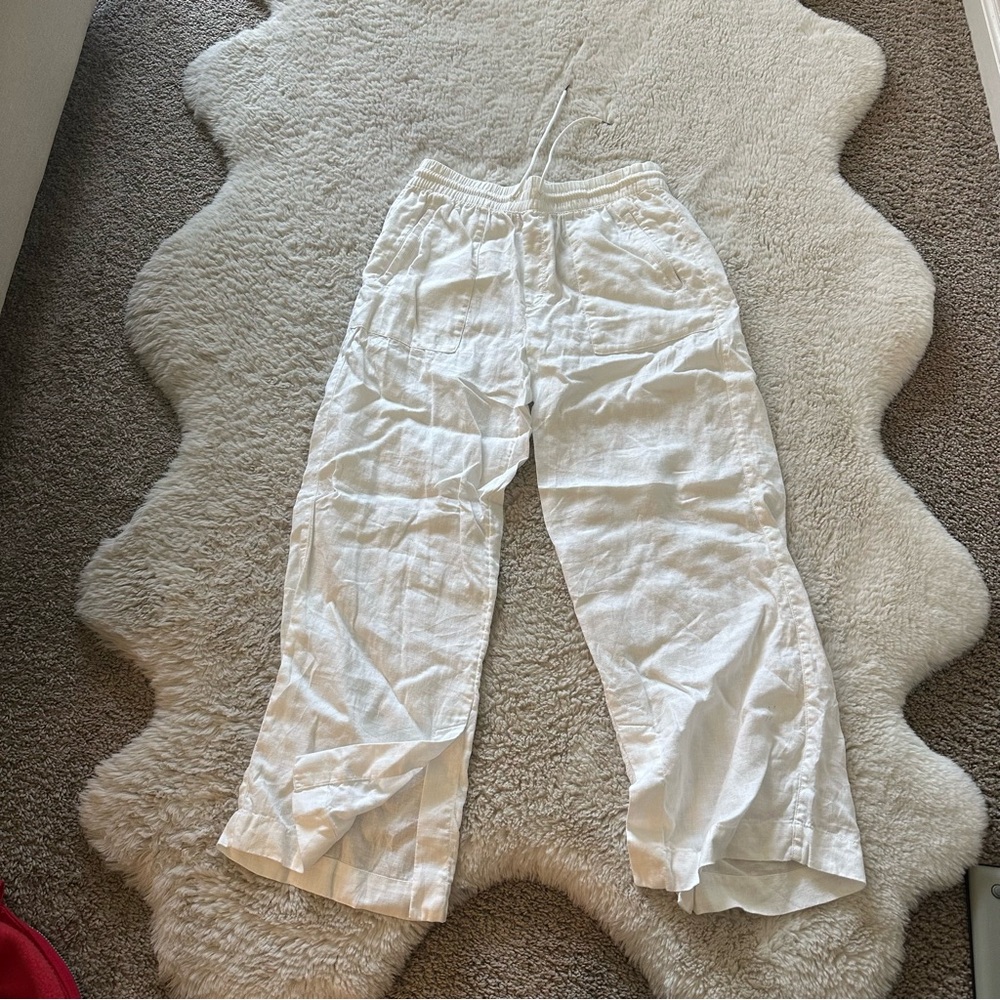 Athleta White linen Pants